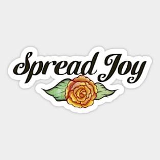 Spread Joy Be Kind Flower Sticker